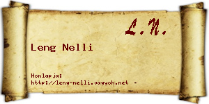 Leng Nelli névjegykártya